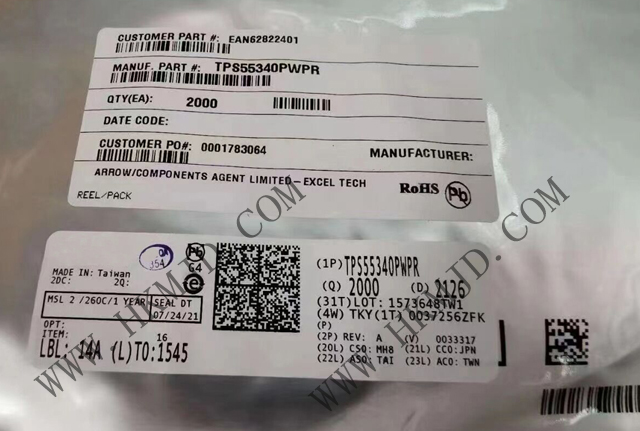 TI（5A、40V）電源開關(guān) TPS55340PWPR 單片非同步開關(guān)穩(wěn)壓器