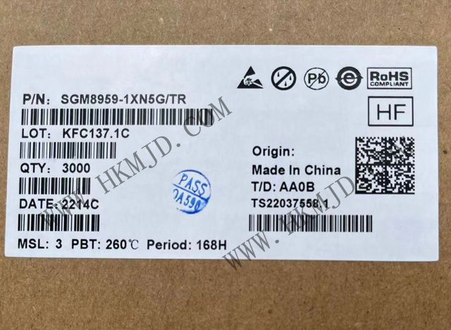 出售SGM8959-1XN5G 單 SGM8959-1 低VOS、低噪聲、高精度零漂移運(yùn)算放大器