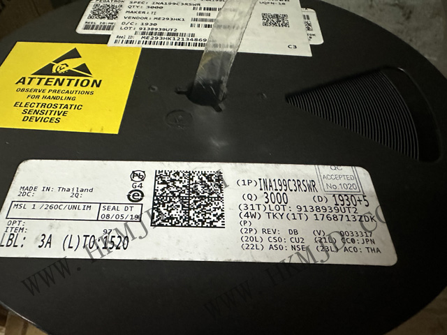 原裝出售TI INA199C3RSWR 26V，雙向電流感應(yīng)放大器 10-UQFN -40 至 125