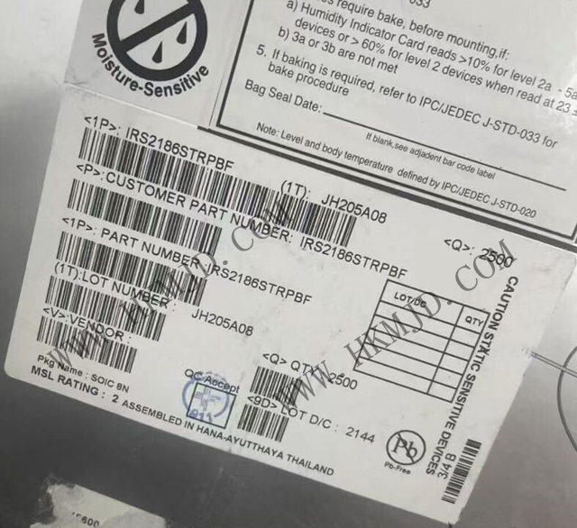 [供應] IRS2186STRPBF（英飛凌）600V，EiceDRIVER? 高壓側和低壓側柵極驅動器 IC