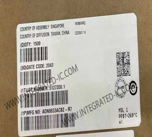 [供應(yīng)原裝] ADI ADN8833ACBZ 1A，熱電冷卻器(TEC)驅(qū)動(dòng)器